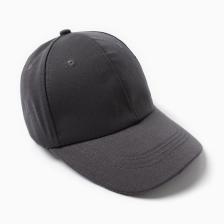 Кепка однотонная MINAKU, серая, размер 52-54