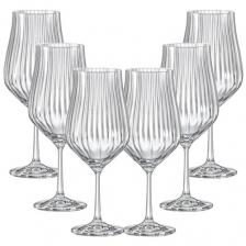 Набор бокалов Bohemia Crystal Tulipa optic для вина, 550 мл, 6 шт., прозрачный