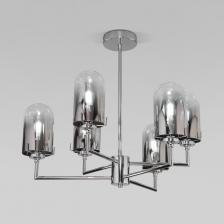 Создать качественное освещение вам поможет современная классическая шестирожковая потолочная люстра со стеклянными плафонами 60156/6 в цвете хром. Простые минималистичные формы и сдержанные тона станут прекрасным дополнением для вашего помещения.Люстра украсит потолок вашей гостиной и создаст полноценное освещение на площади 14 м?. В люстре рекомендуется использовать сменные лампы накаливания с цоколем Е14 с максимальной мощностью 40 Вт. В производстве люстры использовали высококачественный металл с надежным защитным покрытием и закаленное стекло для плафона.