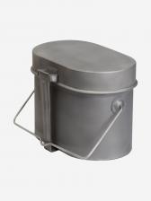 Котелок солдатский 1,7 л. титан Роза ветров, Серебряный