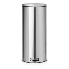 Мусорный бак Brabantia Classic, бесшумный, с педалью, 30 л, стальной матовый FPP (479588)