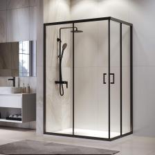 Душевой уголок RGW Passage PA-246B 80х120 см, профиль черный, стекло прозрачное