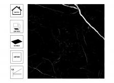 Керамогранит матовый Culto Nero Marquina, 60*60, мрамор черный