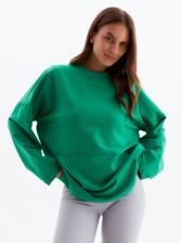 Свитшот женский MINAKU: Casual Collection, зелёный, размер 46
