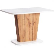 Стол с центральной вставкой обеденный GENT Tetchair (Дуб вотан, Белый). (прямоугольная столешница)