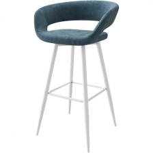 Стул полубарный Р 700, b08 BLUE LUX/БЕЛЫЙ МАМАДОМА Барни 102291