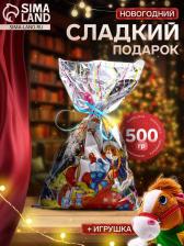 Сладкий новогодний подарок «Тимошка», конфеты + игрушка, 500 г