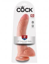 Фаллоимитатор King Cock 9" Cock with Balls - Flesh Pipedream 550821PD