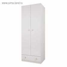Шкаф двухсекционный Polini kids Simple с 1 ящиком, белый