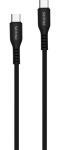 Кабель Philips USB C - USB C, 60W, 1.2 м, силиконовый, черный (DLC8601B/74)