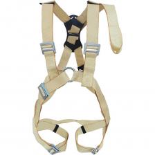 Выполнена из термостойкой ленты и предназначена для обеспечения безопасности пользователя при выполнении работ в непосредственной близости от огня, искр, брызг расплавленного металла. Используется при проведении сварочных работ, обслуживании и проведении ремонтных работ, на металлургических предприятиях, ТЭЦ и др. Регулировка привязи осуществляется при помощи самофиксирующихся пряжек. Размерный ряд : L (1140-1440). Температура карбонизации: +475 °С. Разрывная нагрузка: не менее 15 кН. Кол-во точек крепления 2 (полукольцо на спине, кольцо на груди для присоединения к системе защиты от падения). Индикатор срыва: в количестве 2 шт. Комплектация привязи: Спиной удлинитель для присоединения карабинов компонентов системы падения Идентификационная бирка в виде книжки Испытания проводятся с грузом массой 100 кг., согласно ГОСТ.