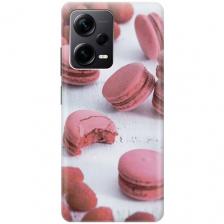 Силиконовый чехол на Xiaomi Redmi Note 12 Pro, Note 12 Pro+, Note 12 Explorer Edition с принтом "Малиновые макаруны"
