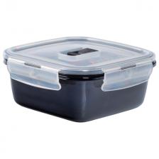 контейнер для продуктов LUMINARC Black Box 0,76л 16,4х15,8х7,2см 4 замка квадратный стекло, пластик