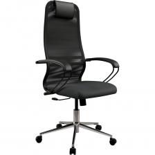 Кресло МЕТТА SU-B-8 представляет собой современное решение для комфортной работы и отдыха. Обивка из ткани обеспечивает приятные тактильные ощущения, а прочная крестовина из хромированной стали гарантирует надежность и долговечность. Черный цвет сиденья и спинки придает креслу стильный и универсальный вид, подходящий для любого интерьера. Максимальная нагрузка в 150 кг делает его подходящим для пользователей с разными потребностями. Кресло оснащено подъемным механизмом и механизмом качания, что позволяет легко адаптировать его под индивидуальные предпочтения. Подлокотники из металла и экокожи добавляют комфорта, а поясничный упор и подголовник способствуют правильной поддержке спины и шеи. Кресло не требует сборки, что экономит время и усилия при установке.