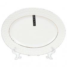 Блюдо овальное 25,4*19*2,5см "Снежная королева" / блюдо сервировочное / посуда для сервировки