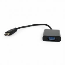Коннектор Переходник CABLEXPERT HDMI-VGA, A-HDMI-VGA-04, 19M/15F, провод 15см (1/500) A-HDMI-VGA-04