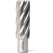 Корончатое сверло из быстрорежущей стали (HSS) предназначено для высокопроизводительного сверления глубоких и точных отверстий большого диаметра в листовом металле, трубах и других заготовках. Оснащено хвостовиком Weldon 19 для надежного крепления и эффективной передачи крутящего момента на магнитных сверлильных станках.Высокая производительность: быстрое и эффективное удаление материала по сравнению со спиральными сверлами.Чистота реза: обеспечивает чистые и точные отверстия с минимальными заусенцами.Универсальность: предназначено для сверления большинства видов черных и цветных металлов и их сплавов (сталь, алюминий, медь и др.).Надежное крепление: хвостовик Weldon 19 предотвращает проскальзывание в патроне под высокой нагрузкой.Область применения:Металлообработка и машиностроениеПроизводство металлоконструкцийМонтажные и ремонтные работы с использованием магнитных сверлильных станков.Внимание: сверление с подачей СОЖ! Штифт-выталкиватель поставляется отдельно.