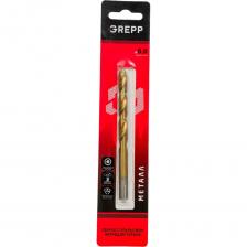 Сверло с покрытием нитридом титана для работ по металлу. Сверло Grepp соответствует стандартам профессиональной высококачественной оснастки. Состоит из высококачественной усиленной быстрорежущей стали марки HSS, покрыто титановым напылением, которое ускоряет вывод шлама из рабочей зоны, уменьшает трение, обеспечивает прочность и износоустойчивость. Сверло с цилиндрическим хвостовиком подходит для большинства дрелей с кулачковым патроном. Внимание, изображение товара может отличаться от реального! Верные параметры указаны в технических характеристиках товара.