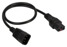 Сетевой кабель Кабель Lanmaster (LAN-PP13L/14-1.0-BK) C13-С14 проводник.:3x0.75мм2 1м 220В (упак.:1шт) черный