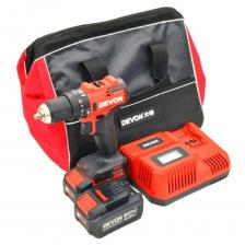 Встречайте аккумуляторный шуруповёрт DEVON 5210-Li-20 — ваш надёжный помощник в любых ремонтных и строительных работах!Шуруповёрт DEVON работает от аккумулятора 20 В и обладает крутящим моментом 55 Нм, что позволяет закручивать даже самые тугие винты. В комплекте вы получаете не только шуруповёрт, но и два Li-ion аккумулятора ёмкостью 4 Ач, быстрое зарядное устройство и удобную сумку из прочного полиэстера.С DEVON 5210-Li-20 вы сможете работать без перерывов на подзарядку, а сумка обеспечит порядок и удобство хранения и транспортировки инструмента.DEVON 5210-Li-20-SET — это не просто набор инструментов, это готовое решение для вашего комфорта и удобства.