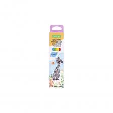 Карандаши цветные HATBER ECO 6 цветов ZOO заточенные 084390