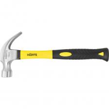 Молоток-гвоздодер 450 грамм с фиберглассовой ручкой HORTZ – это универсальный инструмент, который сочетает в себе функции молотка и гвоздодёра. Его ударная часть, помимо плоской грани, имеет раздвоенный выступ-зубец, напоминающий один конец монтировки. Обрезиненная фибергласовая рукоятка обеспечивает удобный и надёжный хват, а также гасит вибрации, возникающие при ударе. Это позволяет работать дольше без усталости и снижает риск травмирования.