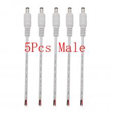 Кабель питания DC 5.5x2.1 мм белый 12В