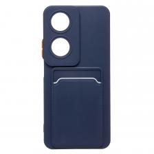 Чехол-накладка SC337 c картхолдером для смартфона HONOR X7b 5G, силикон, темно-синий (231290)