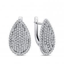 Серебряные серьги с фианитами