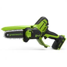 Цепная мини пила Greenworks аккумуляторная 24V, 10см, без АКБ и ЗУ (2008207)