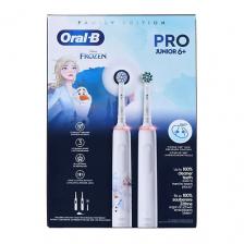 Набор для ухода за полостью рта BRAUN Набор: Электрическая зубная щетка Oral-B Pro 3 3000 White + Junior Frozen