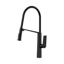 Смеситель для кухни Valfex Meissa Black гибкий силиконовый излив, с держателем излива, латунь (10) VF.73827-7