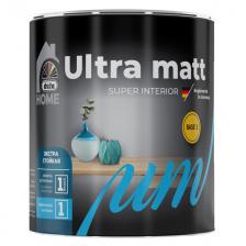 краска в/д DUFA Home Ultra matt база3 для стен и потолков 0,9л бесцветная, арт. МП00-009871