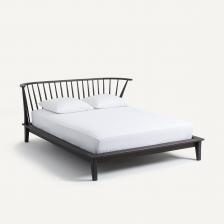 Кровать двуспальная с основанием Caspian 160 x 200 см каштановый