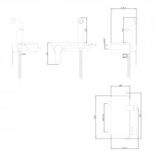 Смеситель для биде LEMARK Solo (LM7168CW), с гигиеническим душем, хром/белый
