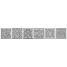 бордюр настенный AZORI GRAZIA Grey Nefertiti мозаика 40,5х6,2 серый