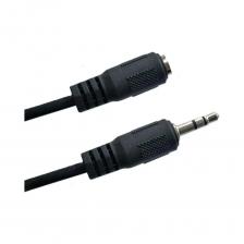 Аудиокабель AUX – Jack 3.5 является удлинителем для подключения наушников или микрофона к устройству, имеющему выход AUX (смартфону, компьютеру, телевизору и т.д.).Удлинитель состоит из никелированных штеккера Jack 3,5 и разъёма Jack, соединённых кабелем длиной 5 метров в оплётке из прочного ПВХ.