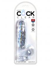 Фаллоимитатор King Cock Clear 6" Cock with Balls Pipedream 575220PD