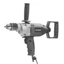 Дрель-миксер строительный Дрель-миксер Stavr SDM 1300-16V 9030100486, 1300Вт, 90Нм, 0-550об/мин (дополнительная рукоятка 2шт, набор оснастки)