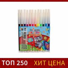 Фломастеры 12 цветов, невентилируемый колпачок