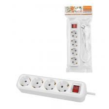 Tdm SQ1303-1427 Удлинитель 4 гнезда, 5 метров, с/з, выкл., 16 А, 3680 Вт 1 шт