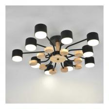 Люстра потолочная General Lighting Systems Альберо представляет собой современное решение для освещения интерьера. Она выполнена в стильном сочетании черного и деревянного цветов, что позволяет ей гармонично вписаться в различные дизайнерские концепции. Конструкция люстры предусматривает установку десяти ламп с цоколем GX53, что обеспечивает равномерное распределение света по помещению. Максимальная мощность каждой лампы составляет 50 Вт, что в сумме дает 500 Вт, обеспечивая достаточную яркость для комфортного освещения. Люстра изготовлена из качественных материалов: арматура выполнена из металла и дерева, а плафоны из металла с матовой поверхностью. 