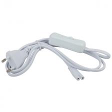 кабель для линейных светильников ЭРА 2x0,75 1,5 м 6 А с выключателем белый