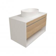 Тумба подвесная для ванной Teymi Ritta 85 см T60540 — это стильное и практичное решение для создания функционального и современного интерьера вашей ванной комнаты. Вдохновлённая минимализмом и элегантностью, эта тумба под раковину гармонично сочетает в себе классический белый цвет с текстурой дуба, добавляя теплоту и уют в пространство.Современное решение прямоугольной формы с подвесной конструкцией позволяет эффективно использовать пространство в ванной. Отсутствие ножек облегчает уборку, а свободное пространство визуально расширяет помещение.Изготовленная из высококачественных материалов, тумба обладает долговечностью и устойчивостью к воздействию влаги. Корпус тумбы выполнен из влагостойкого ЛДСП, а фасад и столешница из МДФ с покрытием ПВХ, что обеспечивает прочность и защиту от внешних факторов. Конструкция оснащена направляющими Boyard с доводчиком, что гарантирует плавную и надежную работу механизма.Тумба поставляется в собранном виде, размеры 85x45x51 идеально подходят для средних и больших ванных комнат, на столешнице предусмотрено отверстие под сифон (150x100 мм). Вместительный ящик на три отсека и полка обеспечивают достаточно места для хранения всех необходимых в вашей ванне предметов, что делает эту модель ещё более удобной и практичной.