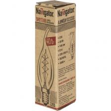 Лампа накаливания Е14 Navigator 71 952 NI-V-FC-C-40-230-E14-CLG, цена за 1 шт.