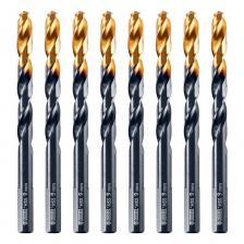 Сверло по металлу Golden Tip 9 мм, HSS-Tin, 8 шт, DIN 338 Denzel 717221