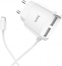 Зарядное устройство C59A Mega Joy с кабелем microUSB White