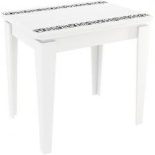 Стол подъемно-раскладной трансформер (раскрытая книга) обеденный раскладной Фантазия, цвет белый Mebelson (арт.KM-0216.0133) (прямоугольная столешница, 4 ножки)