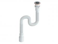 Сифон для раковины РМС 1.2 гофрированный универсальный белый