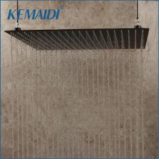 KEMAIDI 20-дюймовая насадка для душа, черная нержавеющая сталь, квадратные насадки для душа с дождем для ванной комнаты, потолочный настенный верхний распылитель, тонкий высокое давление